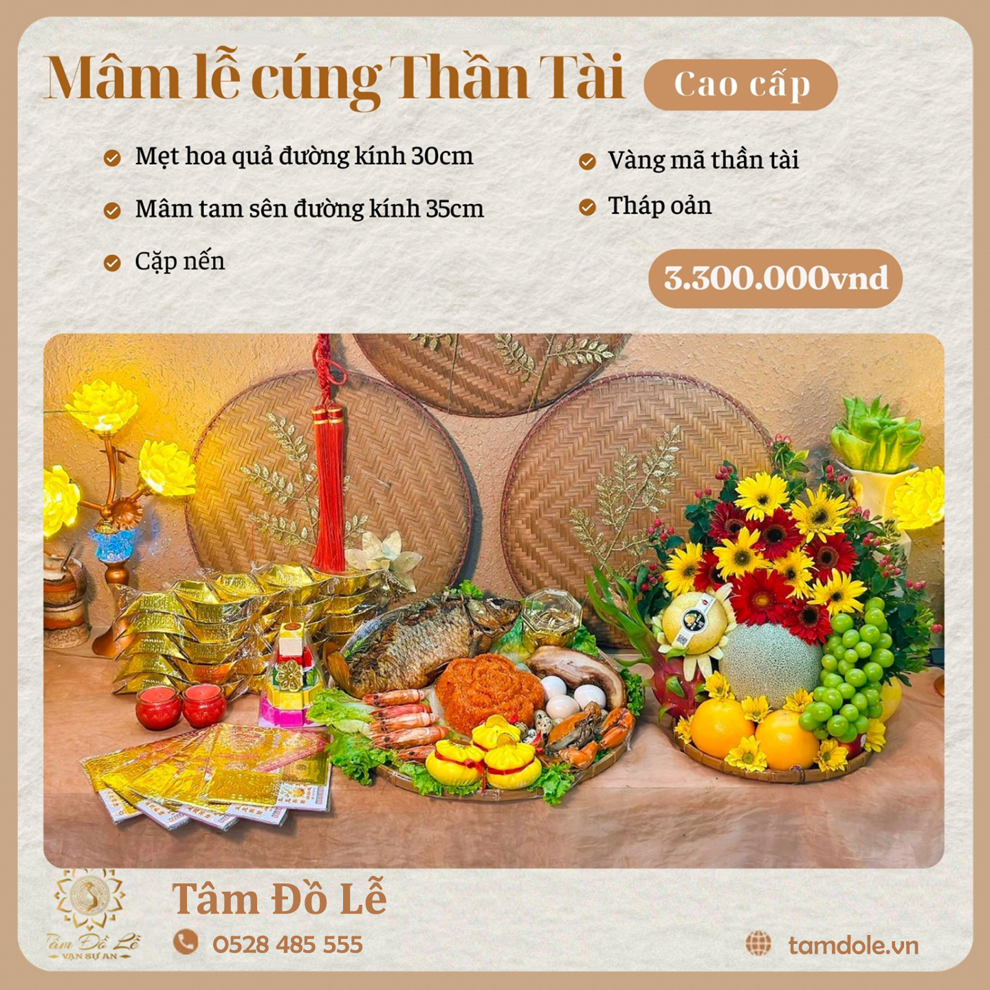 Mâm cúng thần tài Cao Cấp