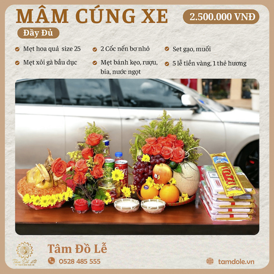 Mâm Lễ Cúng Xe