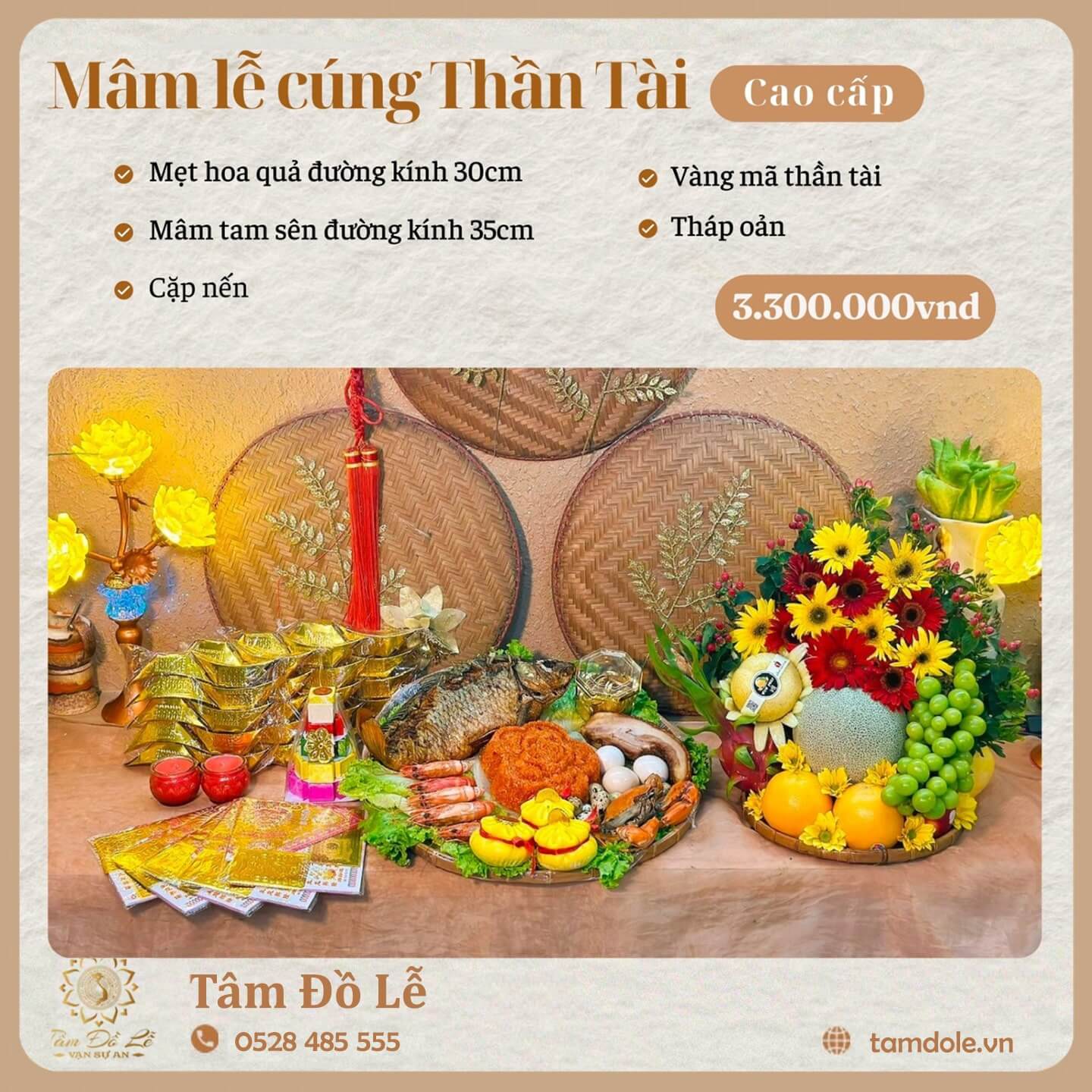 Mâm Lễ Cúng Thần tài Cao Cấp