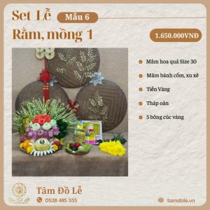 Mâm Cúng Rằm, Mồng 1 Mẫu 6