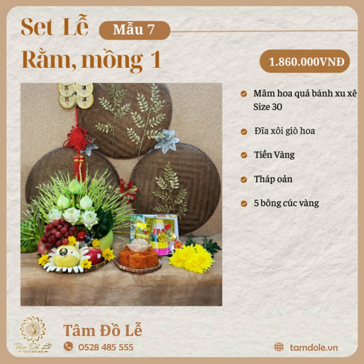 Mâm Cúng Rằm, Mồng 1 Mẫu 7