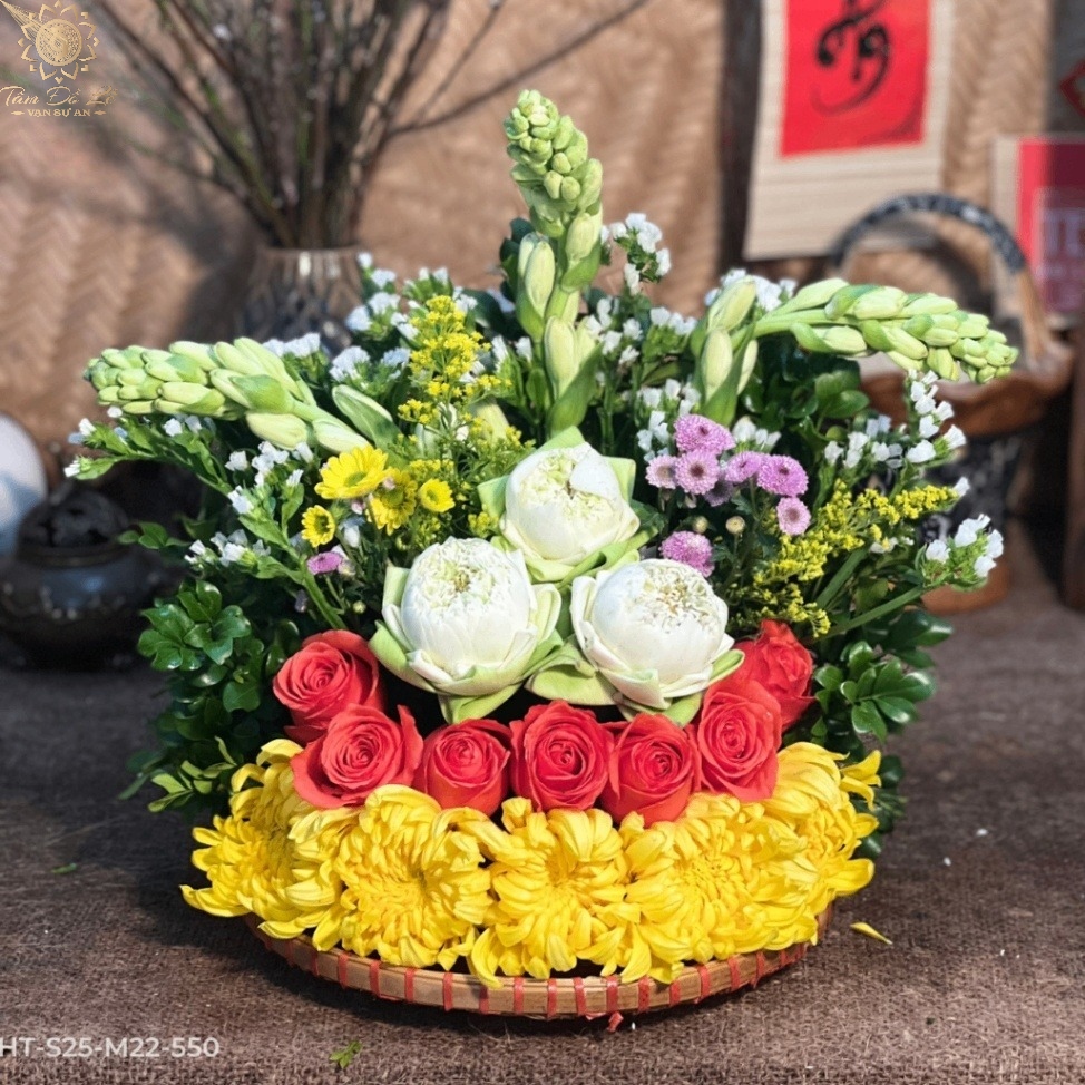 Mẹt Hoa Trầu Size 25cm Mẫu 22